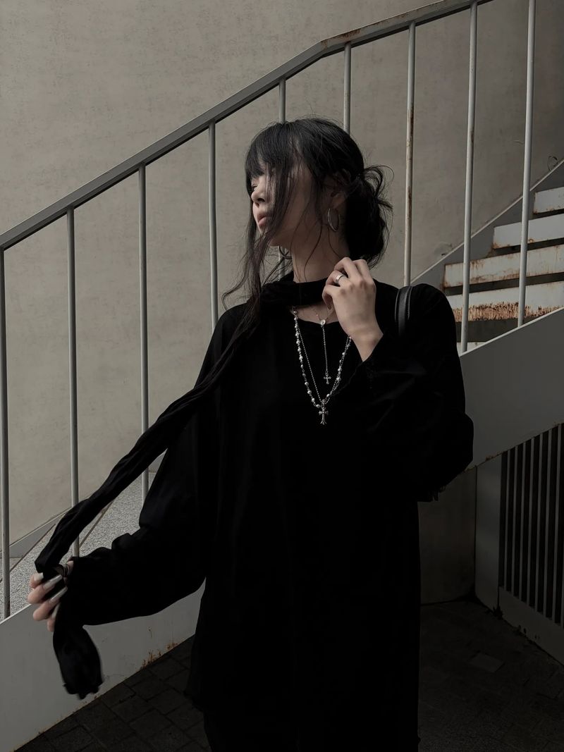 wrinkle pleated scarf (2color)