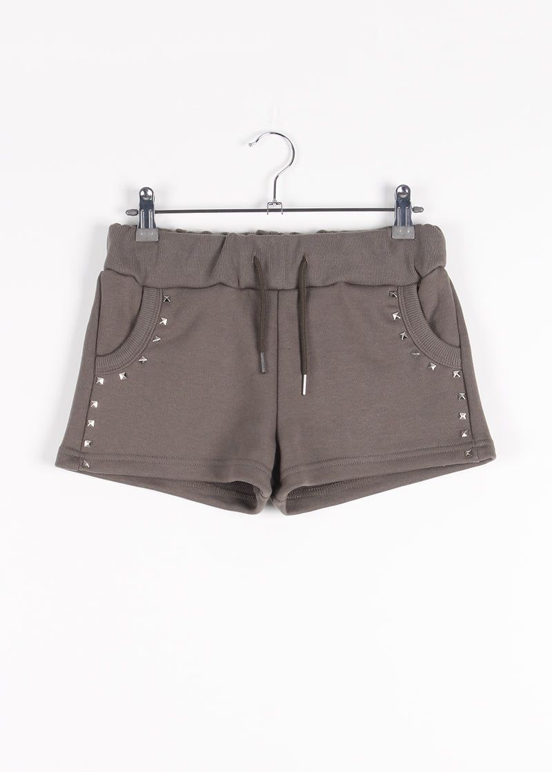 SQUARE STUD MINI SHORTS