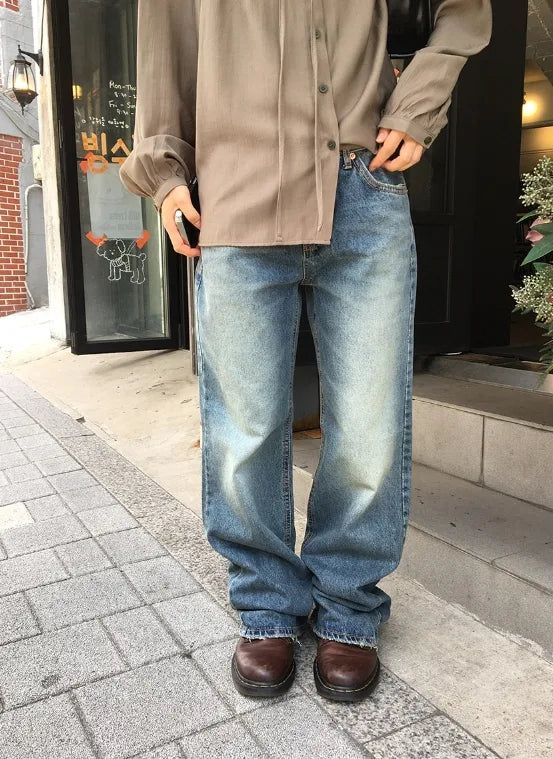 BAON（バオン）の「エヴラ ヴィンテージ ウォッシング セミブーツカット デニム パンツ（パンツ）」
