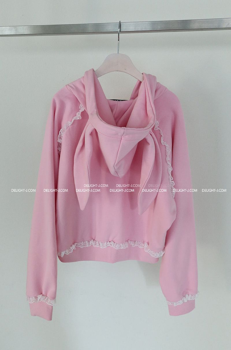 Levit Frill Lace Hooded Zip-Up