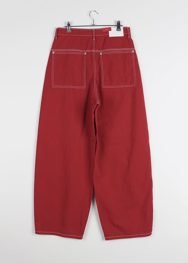 COLOR STITCH WIDE PANTS