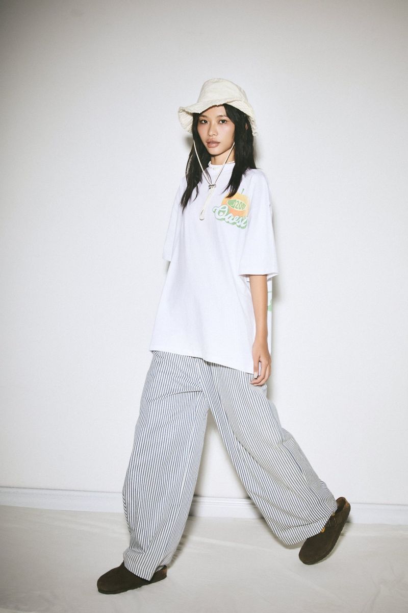 Summer Love’s Striped Pants Navy Blue