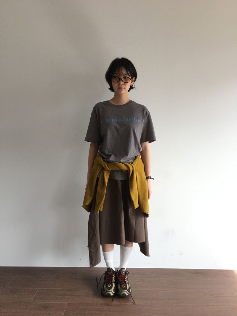  YWD LOGO T-SHIRTS_CHARCOAL