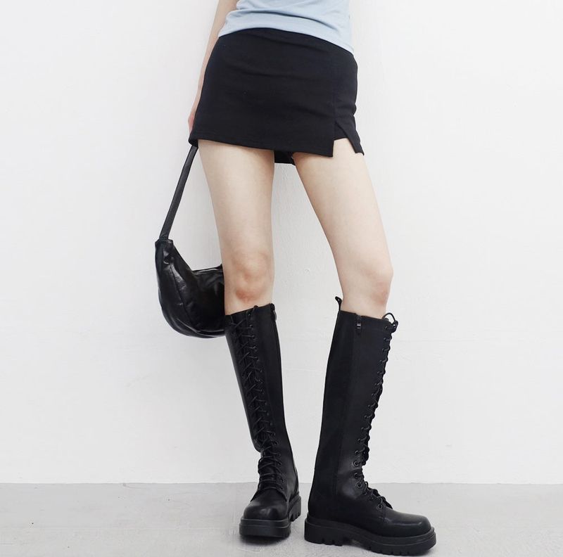 Komon slit short skirt pants