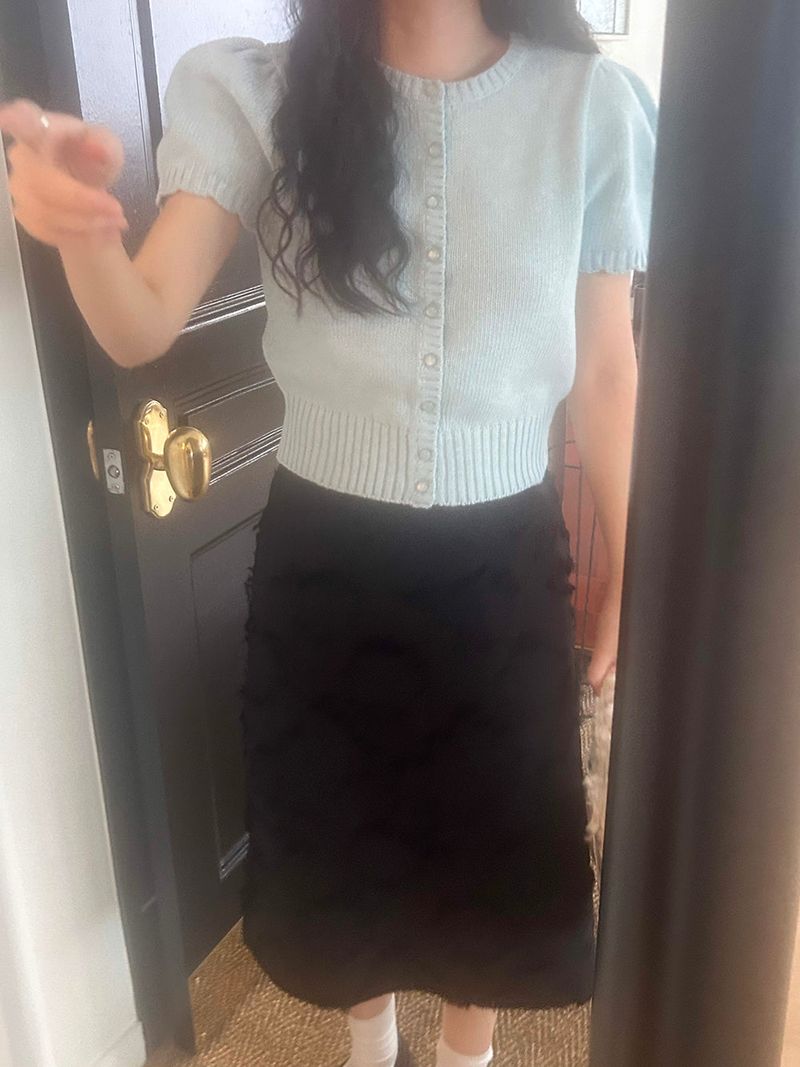 [MADE] Rendez Cashmere Puff Cardigan