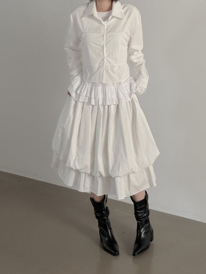 Robe Nylon Knot Crop Shirt