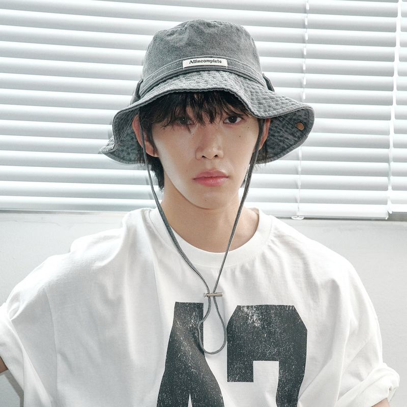 Belt Denim Washed Safari Hat (Black Denim)