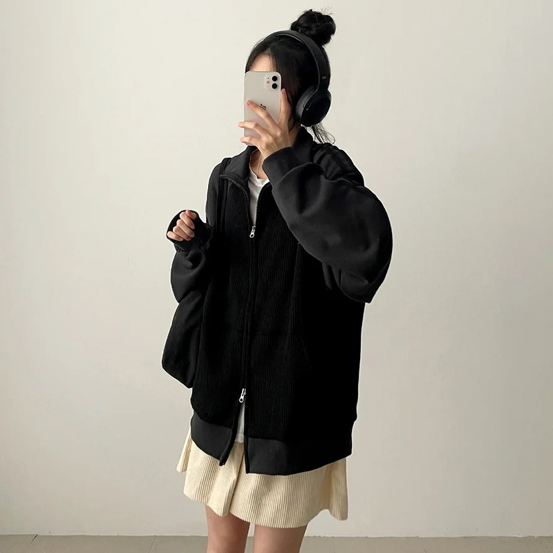 Waffle Two Tone Mix Nagrang Track Zip-Up