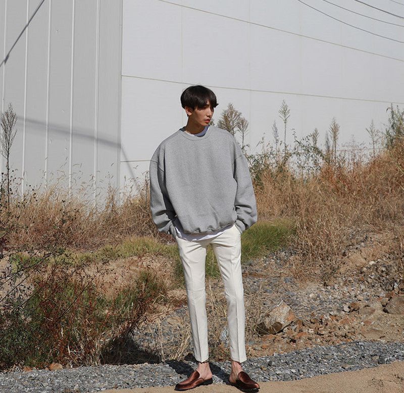 Never Line Warm Sweat Shirt (4color)
