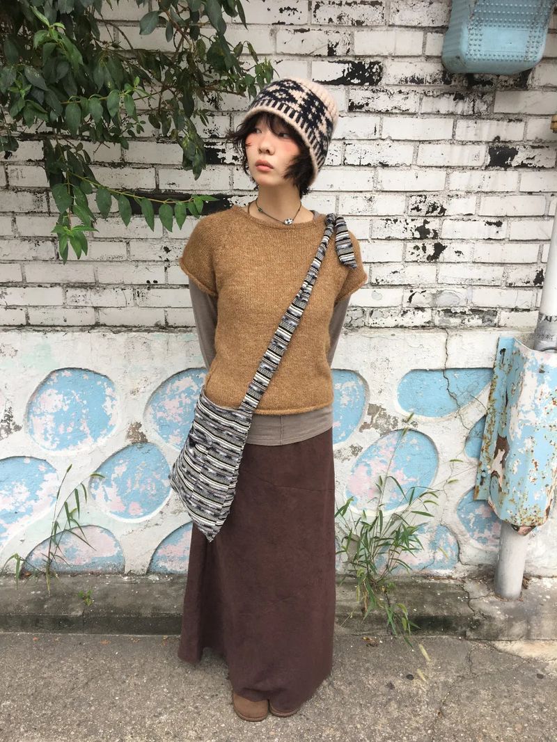 Yorin button half knit (3color)
