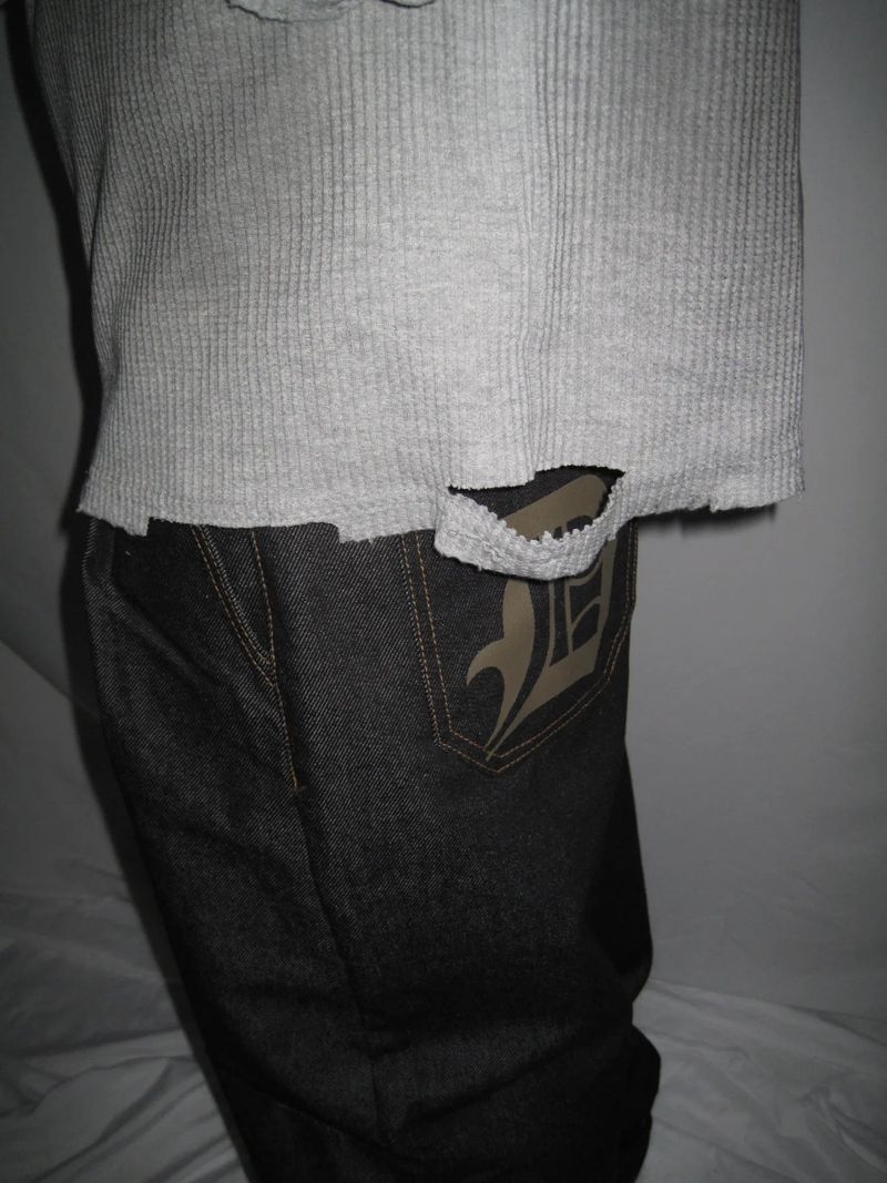 Dirty Damaged Wash Waffle Knit (2 Colors)