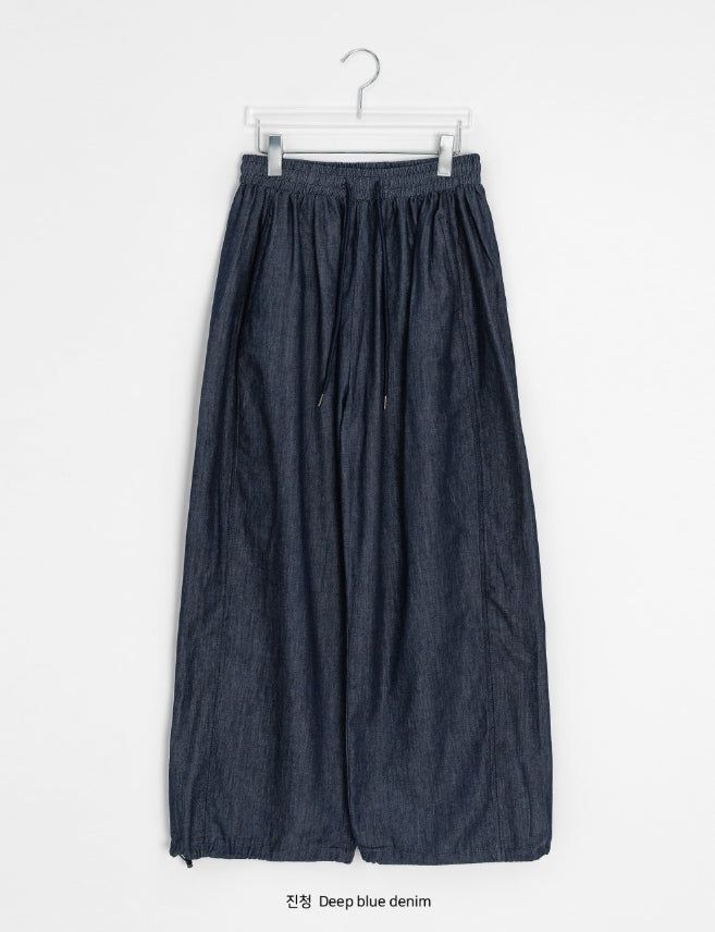[unisex] Hashin Denim String Wide Pants