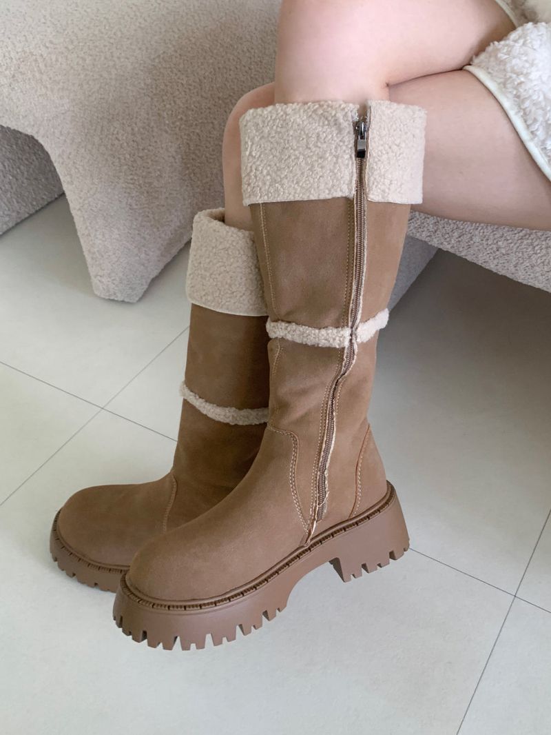Muffin Roll Suede Dumble Ugg Long Boots (2 colors)