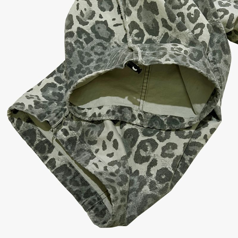 leopard grunge wide pants_grey