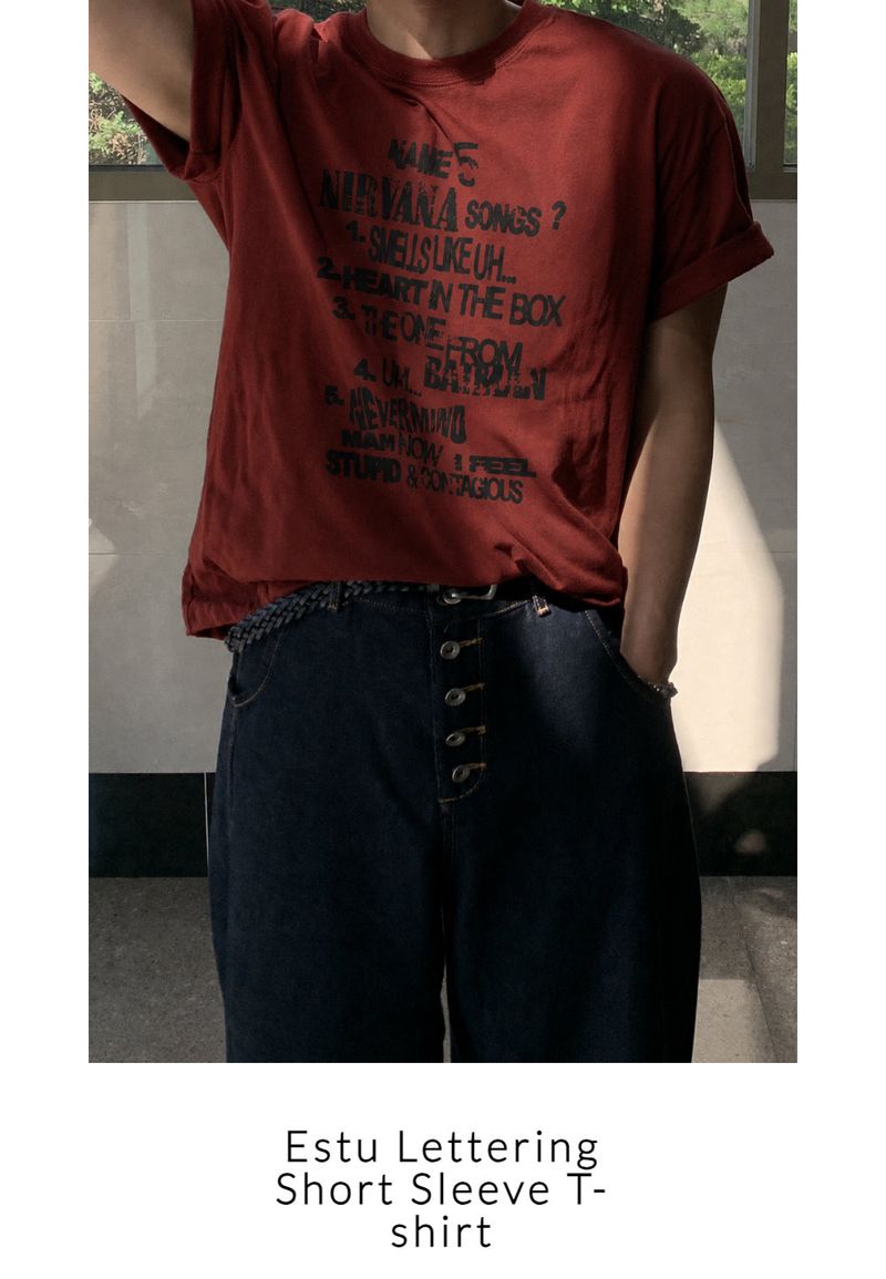 Mensfloor（メンズフロア）の「Estu lettering short sleeve t-shirt（Tops）」
