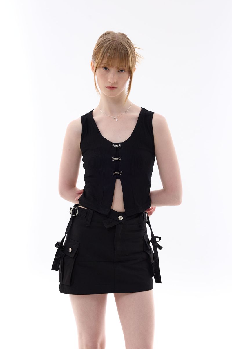 CINDY SLEEVELESS TOP SET / BLACK