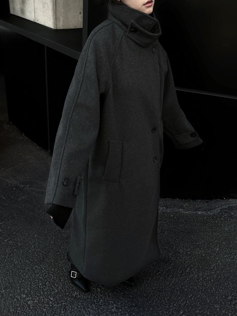 city high neck long coat (2color)