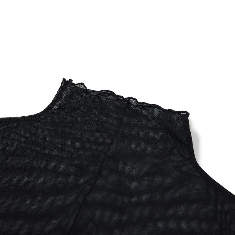 レイヤードシースルートップス / Layered See-through Top [BLACK]