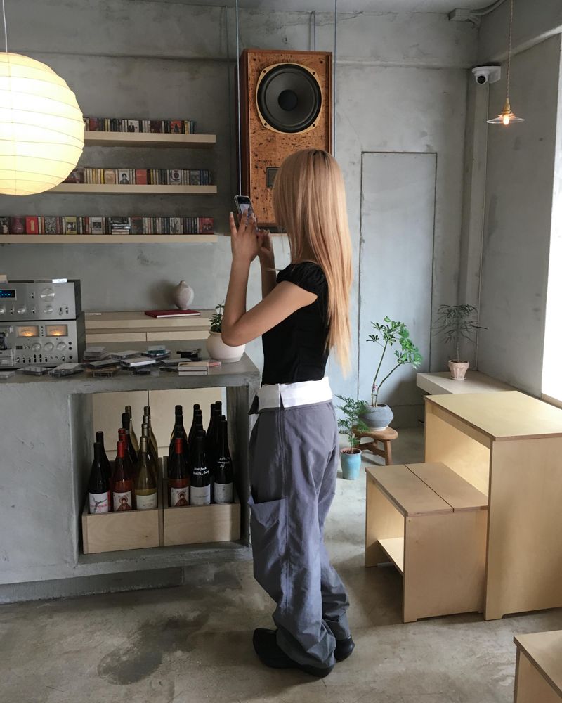 Nylon belted cargo pants