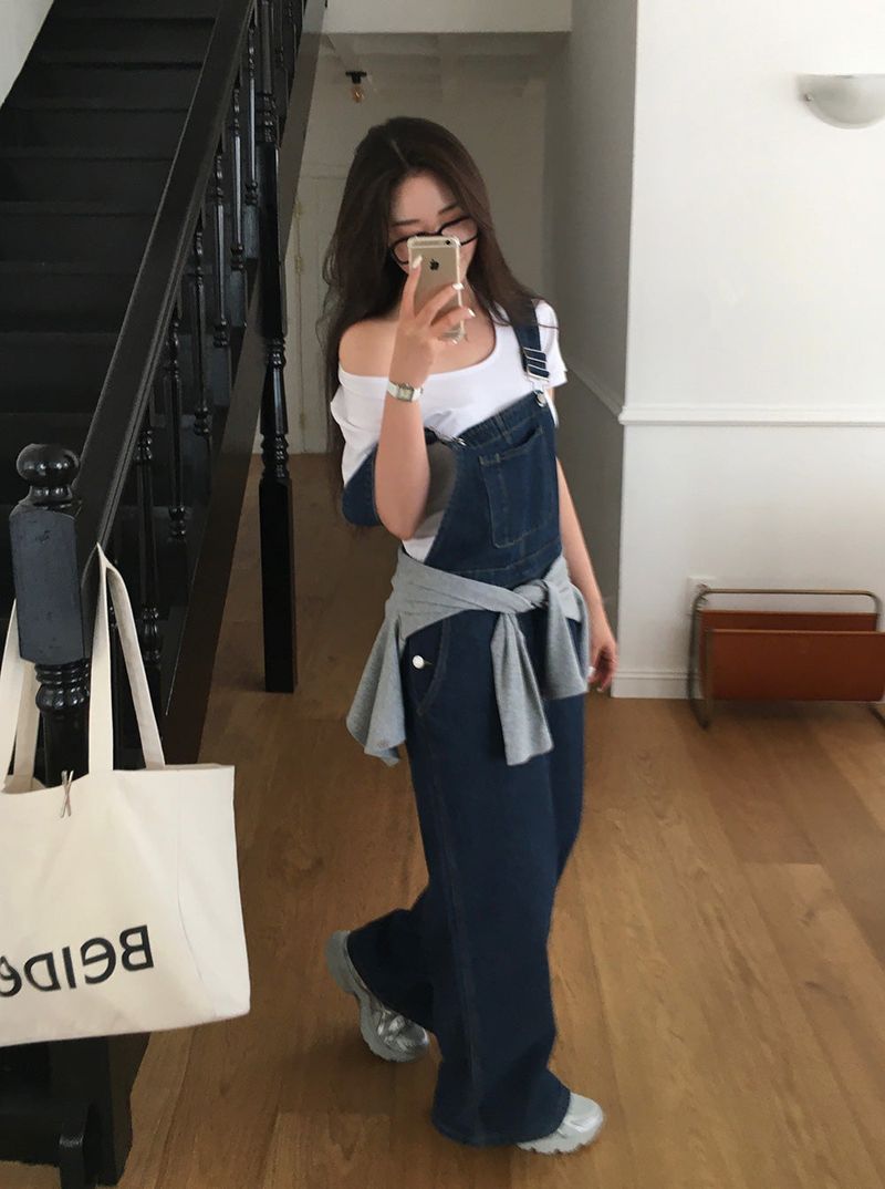 [ORIGINAL] Good Day Overall Stripe Wide Pants