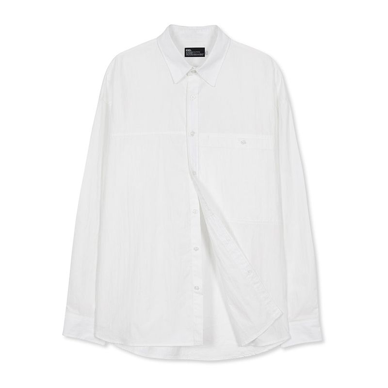 NYLON UTILITY POCKET LAUNDRY SHIRT WHITE