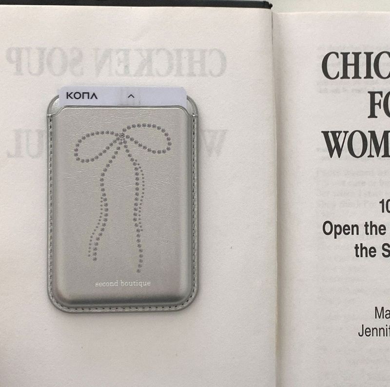[MADE]  Twinkle ribbon magsafe card wallet(ver.1)_SILVER