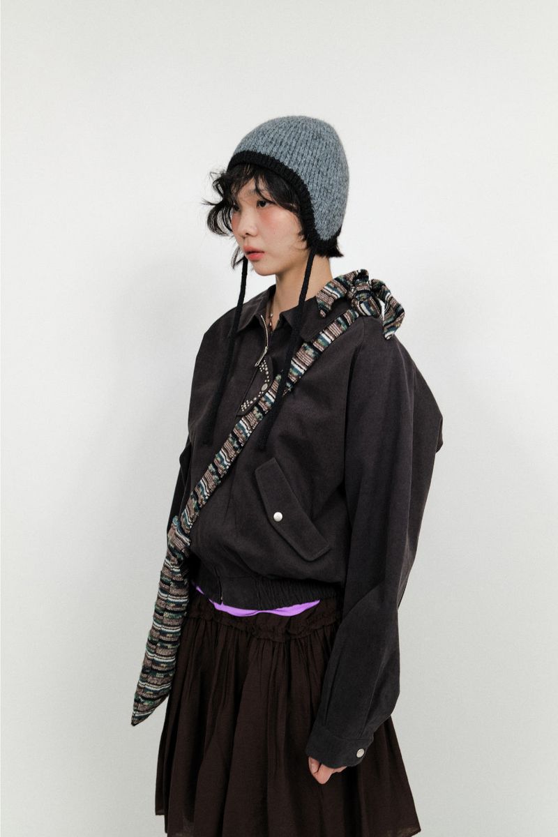 Toggle Bar Knit Crossbody Bag (2color)