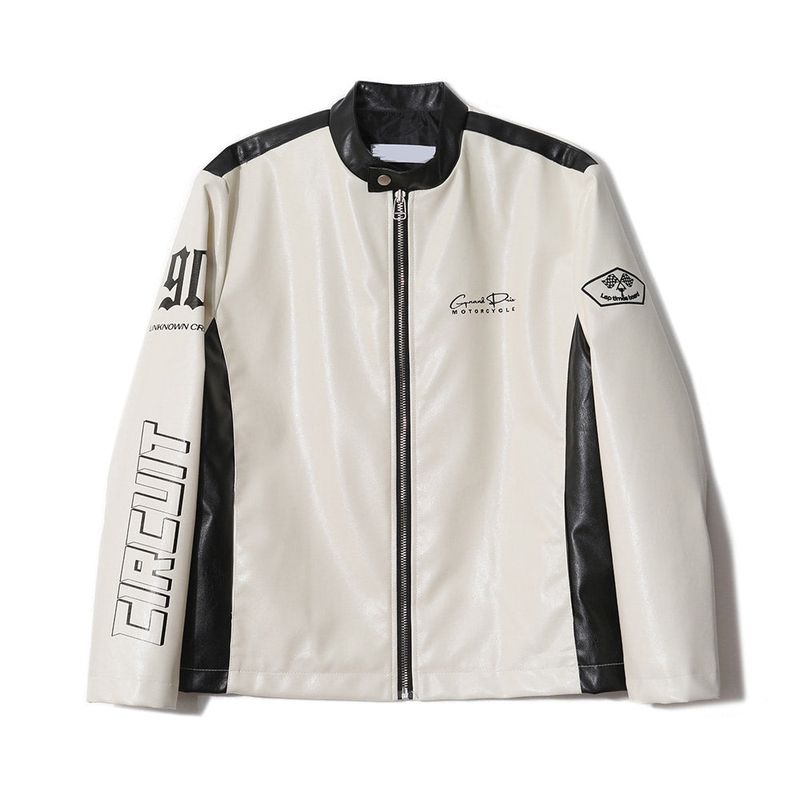 90S Biker Leather Jacket (2color)