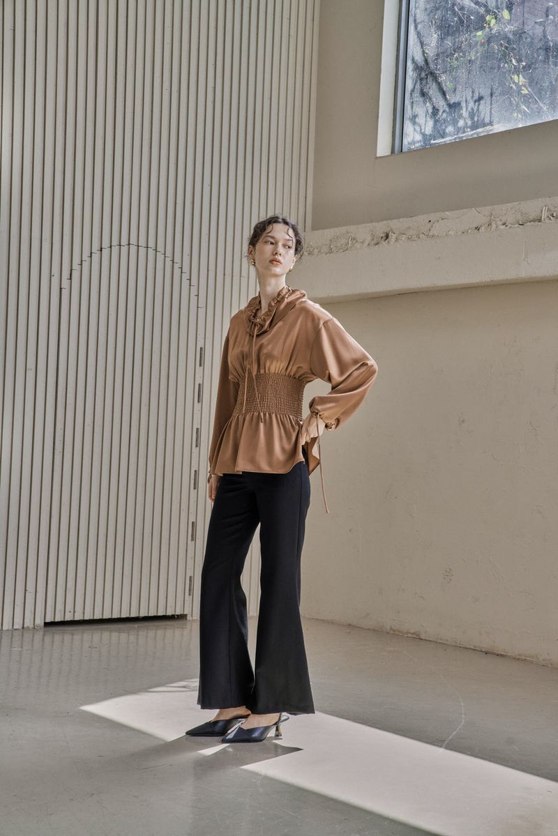 SEYMOUR STRING BLOUSE_BROWN