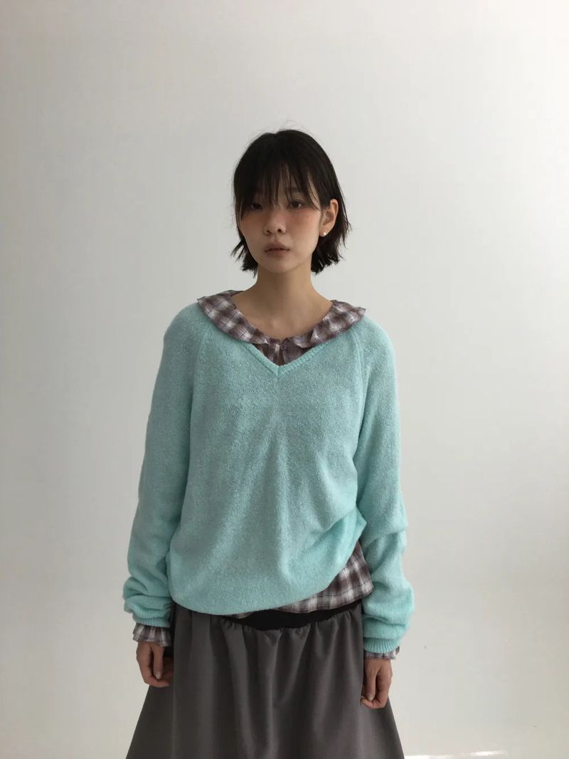 Ponsil V-neck knit (4color)