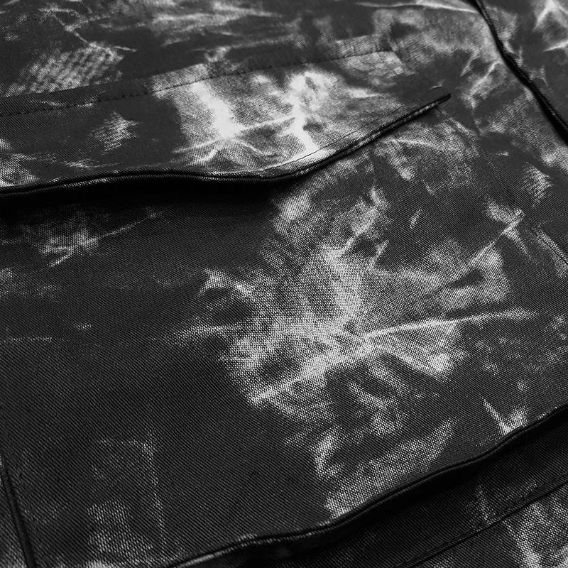 tie-dye crop jacket_black