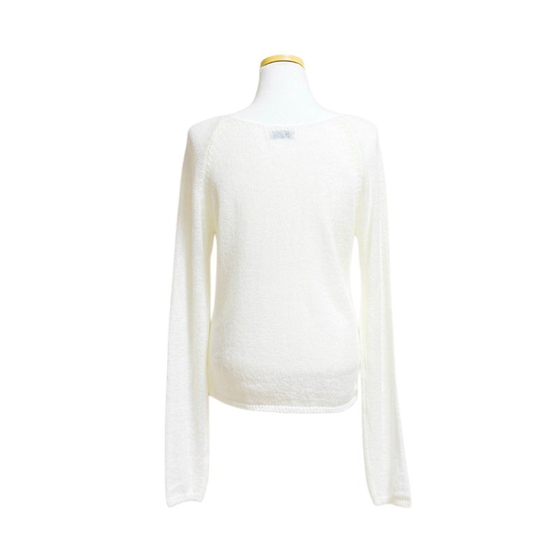 (3color) Soft Flower Sheer Wool Knit
