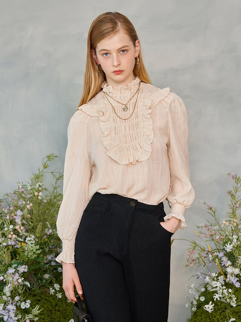 Frill Smocks blouse