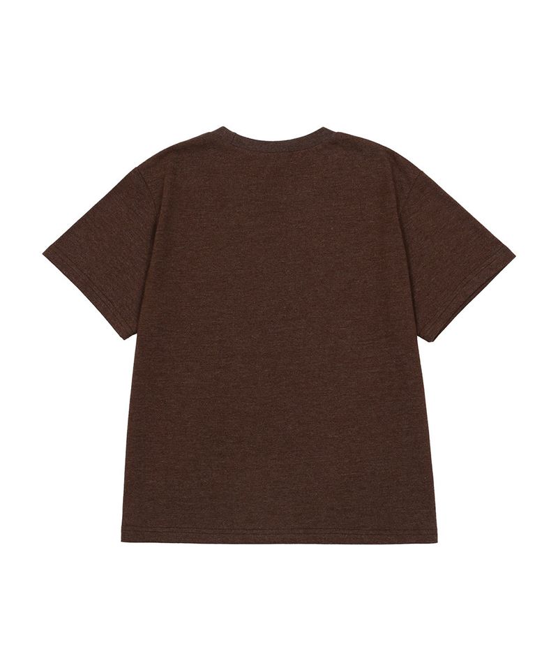 Big Graphic Logo Crop Tee Brown