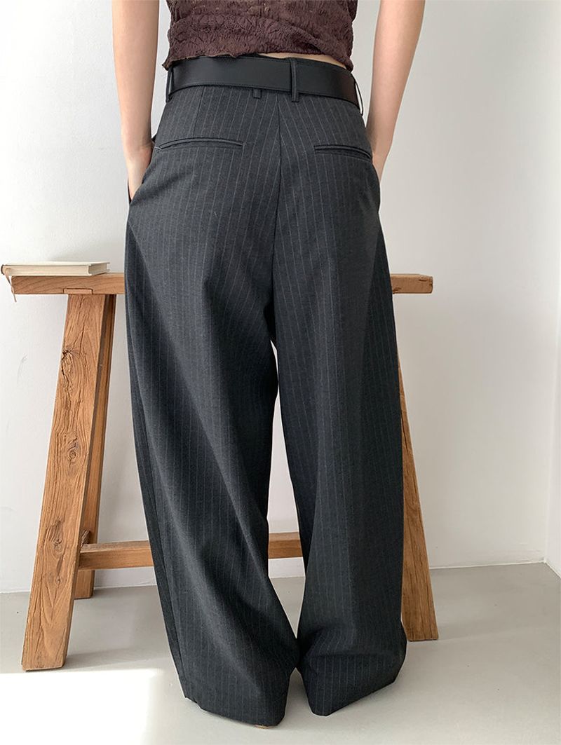 STRIPE TWILL BALLOON SLACKS (2C)
