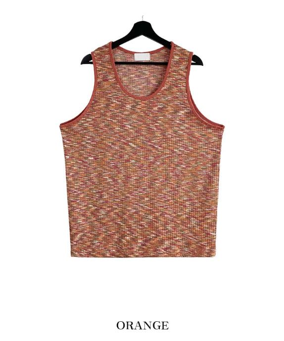 Mix scatter loose fit tank top