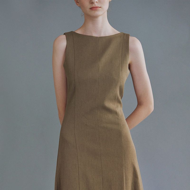 Flare boatneck dress