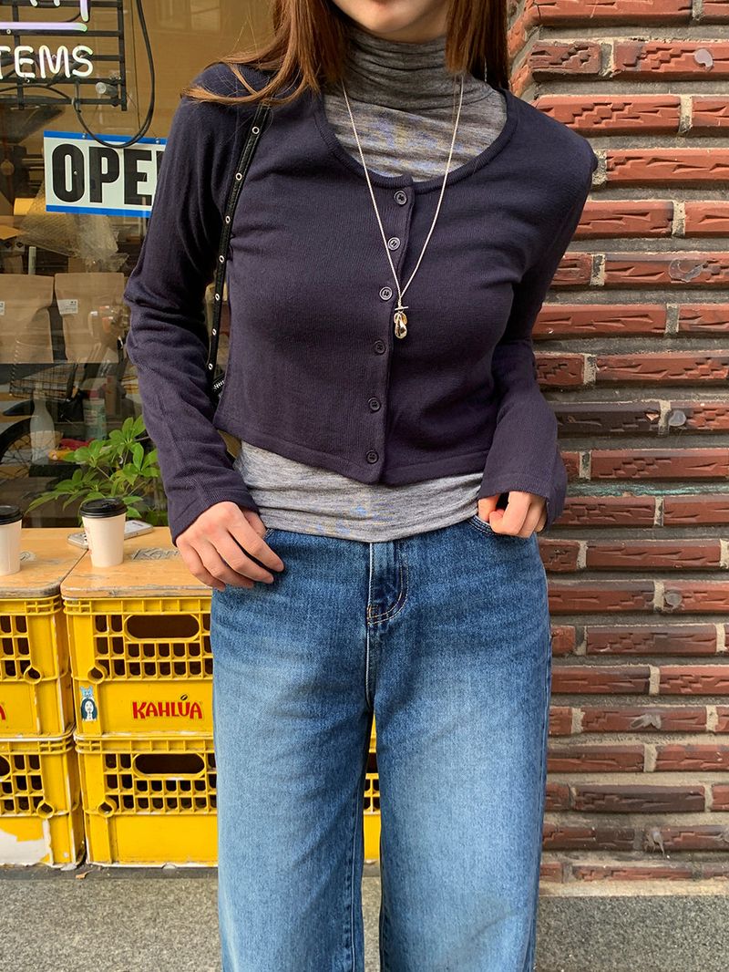[MADE] PRINKLE LAYERED CROP CARDIGAN