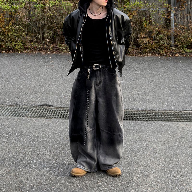 Neren Hood Bomber Leather Padding