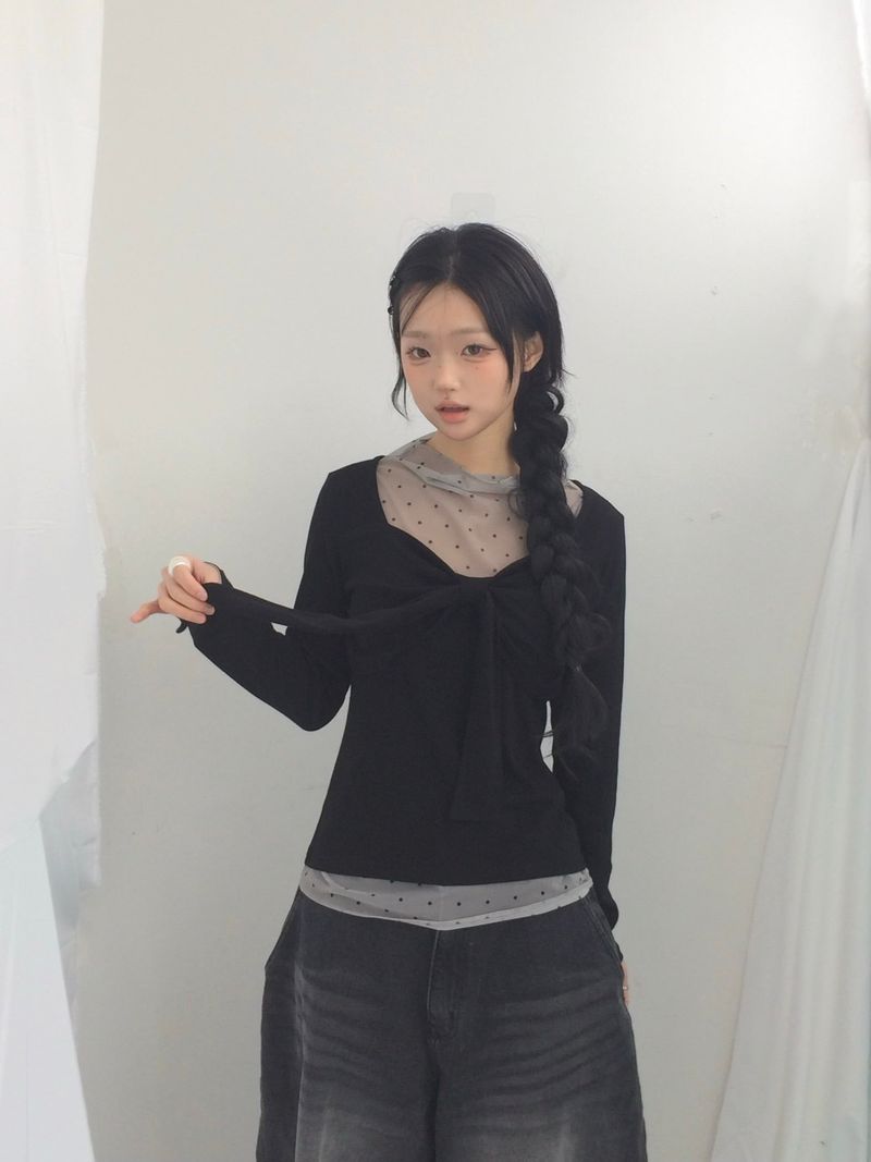 drape ribbon top