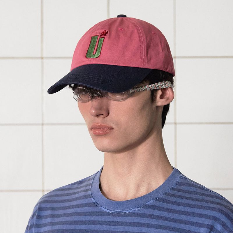 U LOGO TWO-TONE CAP / PINK