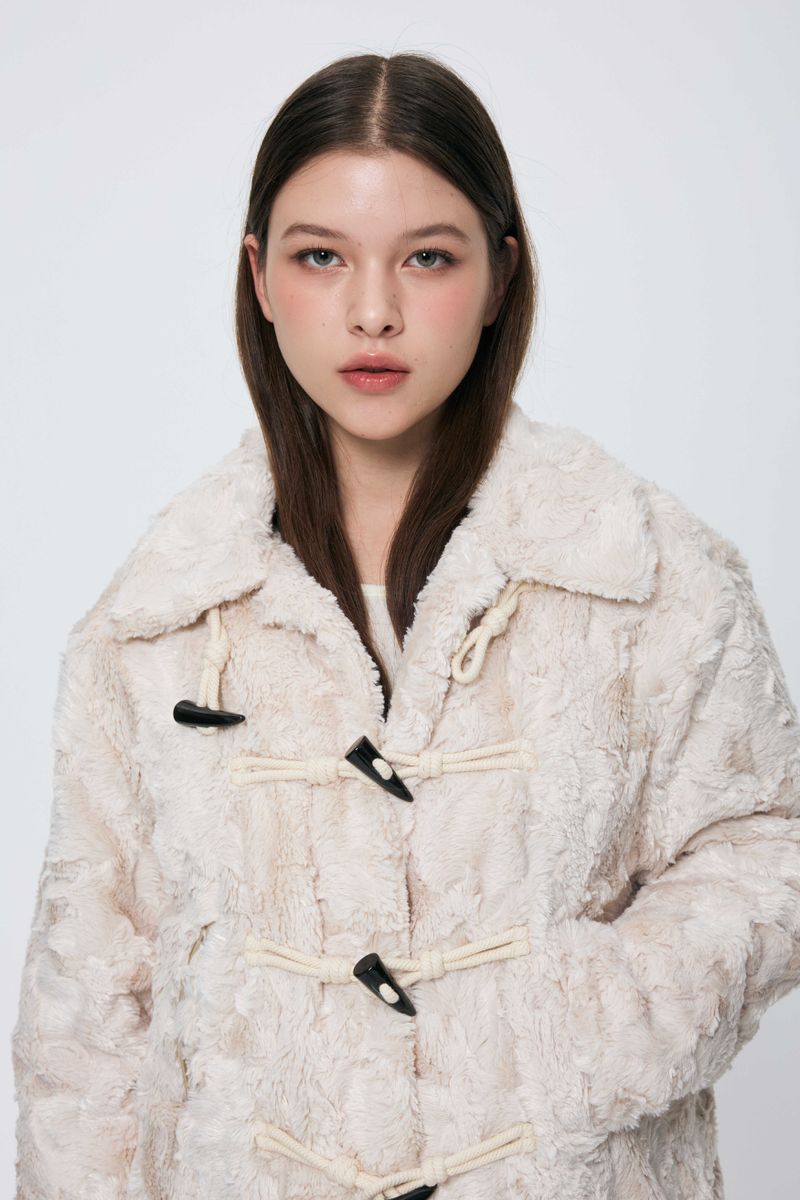 COZY FUR JACKET / BEIGE