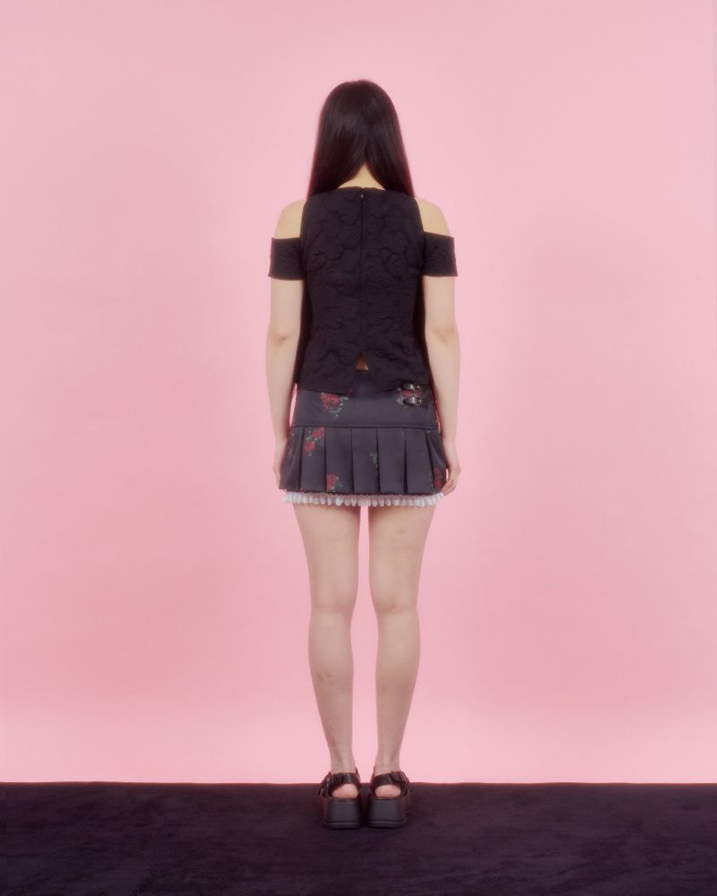 ROSE HALTER BLOUSE [BLACK]