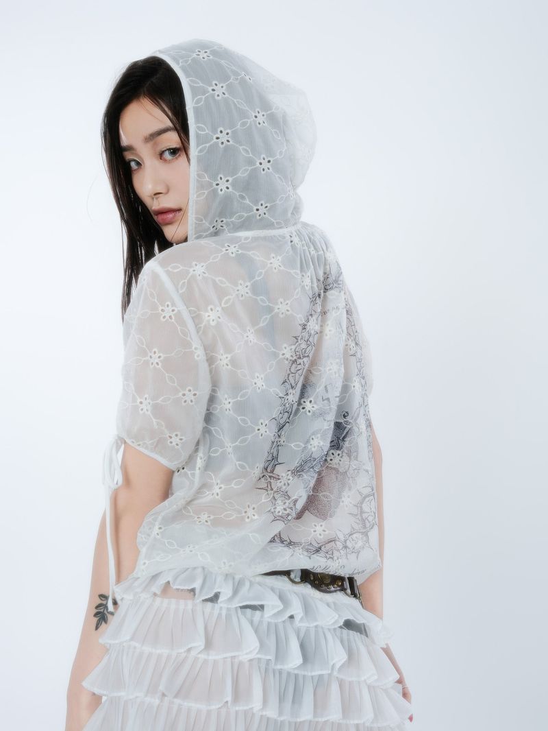 LACE HOODIE DRESS