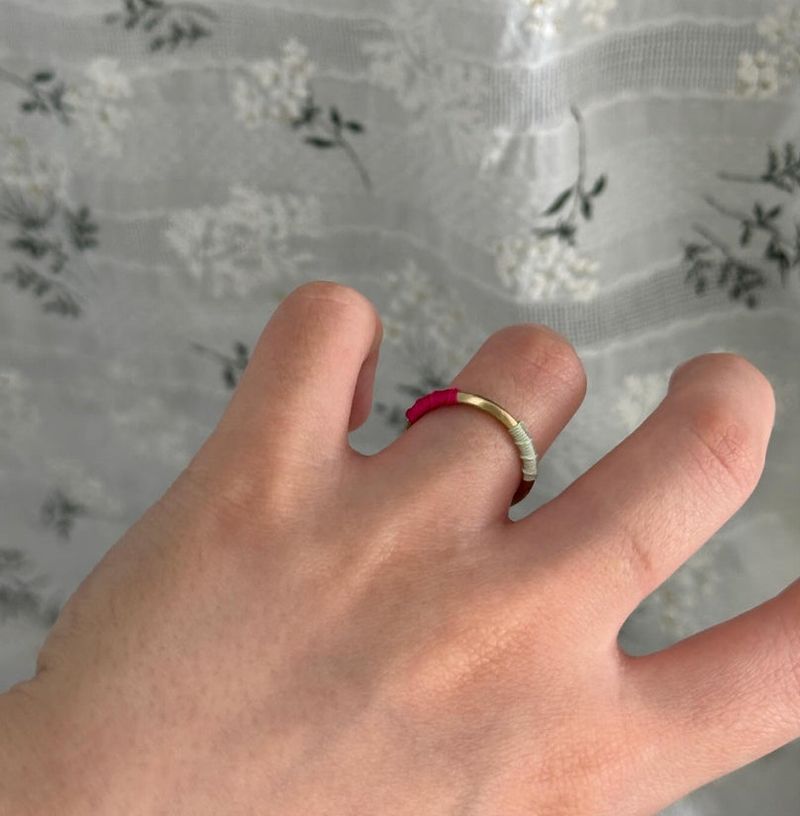 [CCNMADE] Matching Ring_Type02 (CherryPink+Light Mint))
