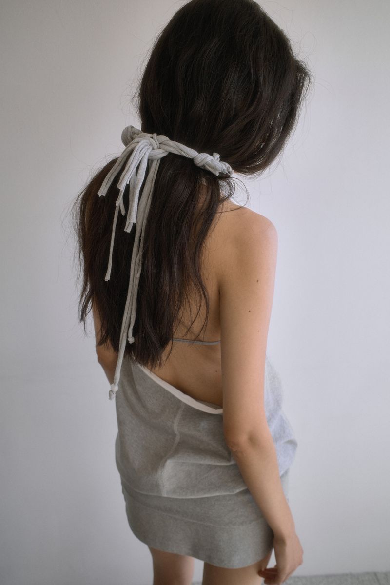 26SS★OPEN-BACK DRAPED HALTER TOP