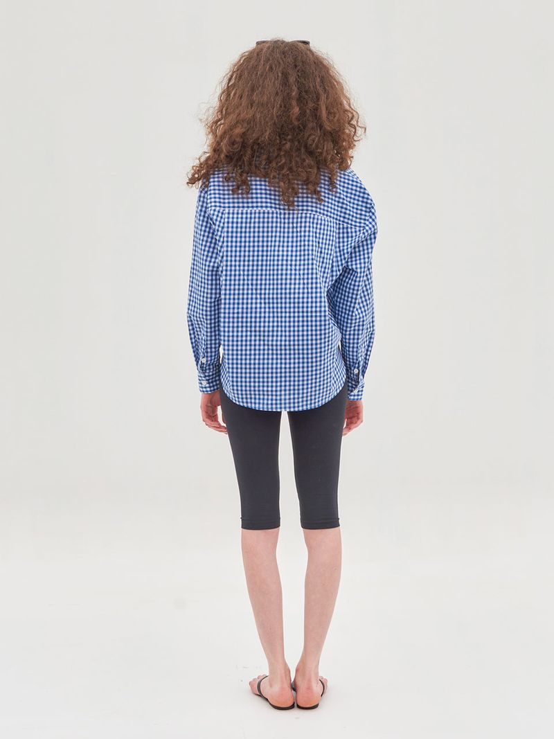 GINGHAM CHECK LONG SLEEVES SHIRT_BLUE