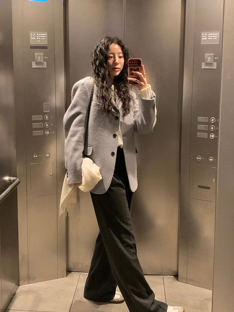 [MADE] [Wool Napping] Winter Warm Pintuck Wide Slacks