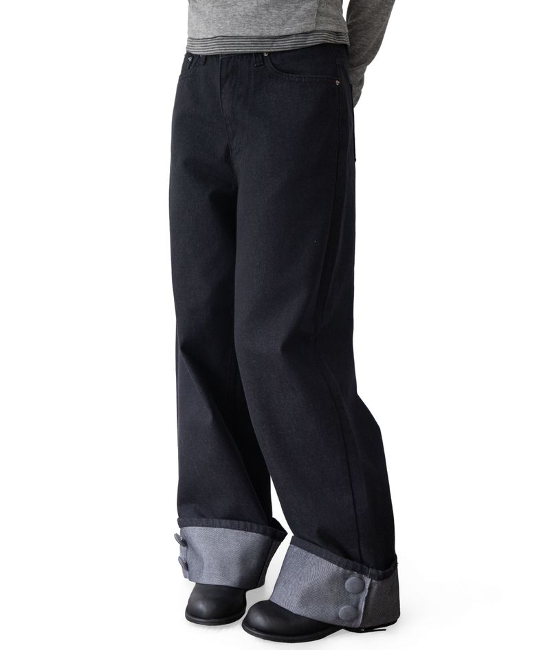 Gus Roll-Up Straight Low-Rise Denim