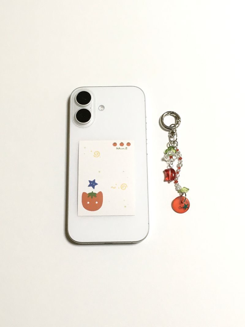 Tomato cat keyring
